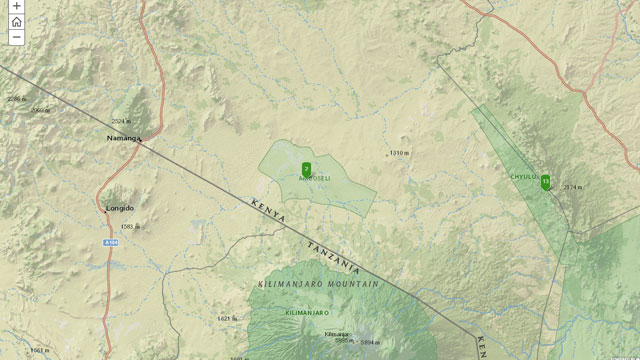 Map of Amboseli National Park